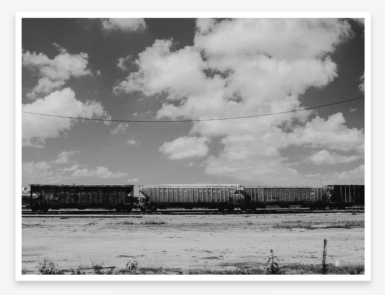 Desert Train in Black + White | Fine Art Photography Print